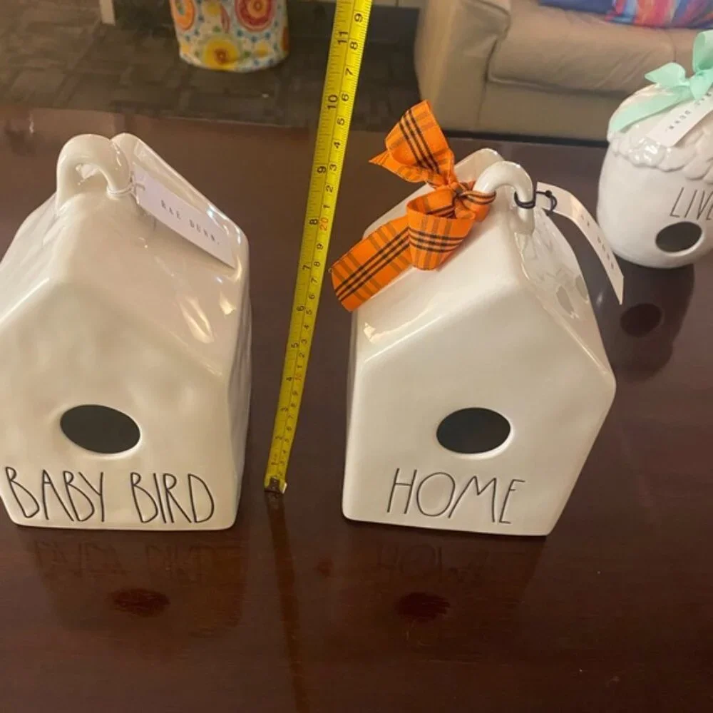 RAE DUNN Collectible Ceramic “HOME” Birdhouse